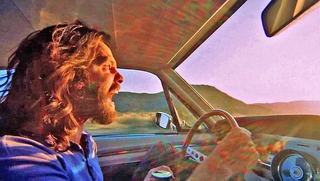 man driving