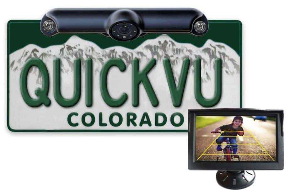 QuickVu Wireless Backup Camera on License Plate